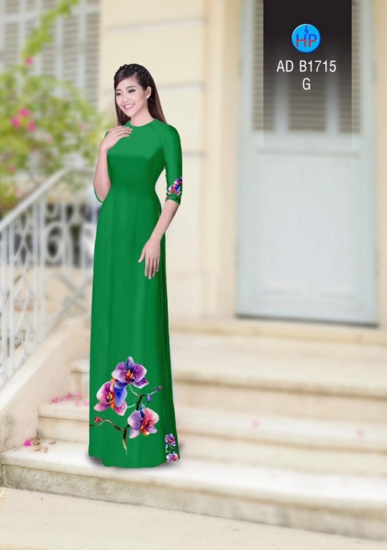 Vải áo dài hoa Lan