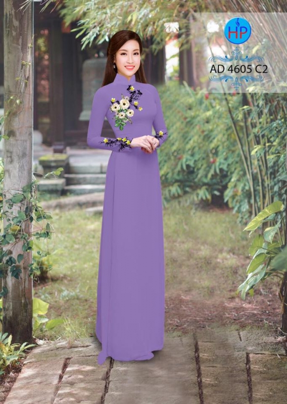 Vải áo dài cành hoa