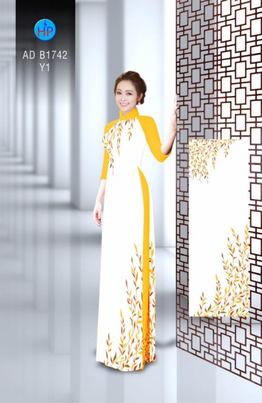 Vải áo dài cành hoa nhỏ