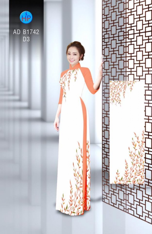 Vải áo dài cành hoa nhỏ