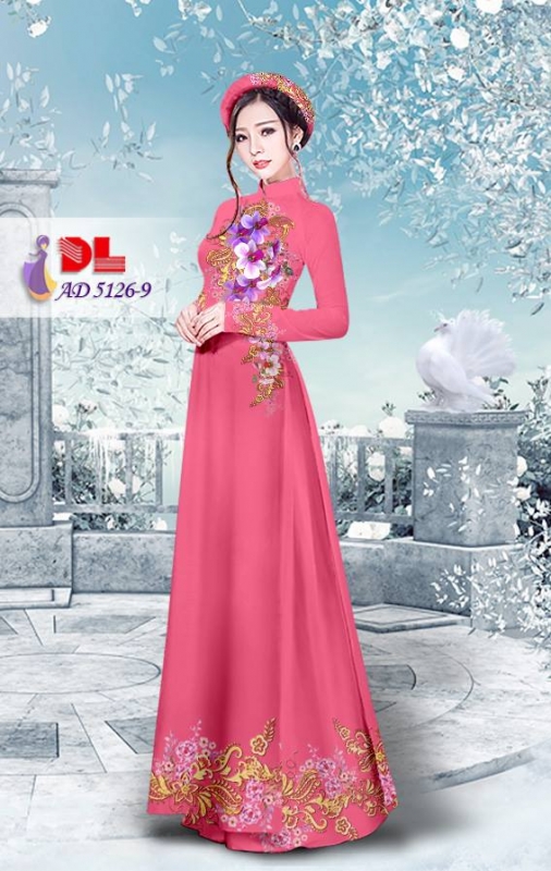 Vải áo dài hoa trên dưới Vải áo dài hoa trên dưới