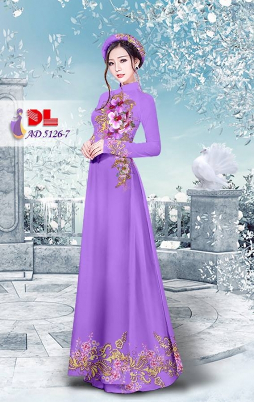 Vải áo dài hoa trên dưới Vải áo dài hoa trên dưới
