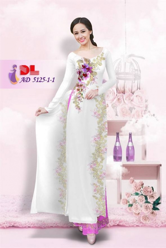 Vải áo dài hoa văn chạy dọc Vải áo dài hoa văn chạy dọc