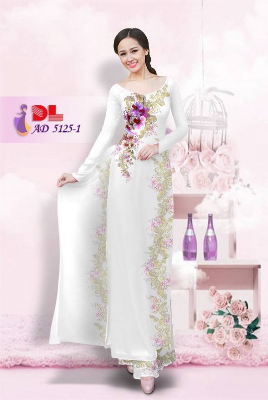 Vải áo dài hoa văn chạy dọc Vải áo dài hoa văn chạy dọc