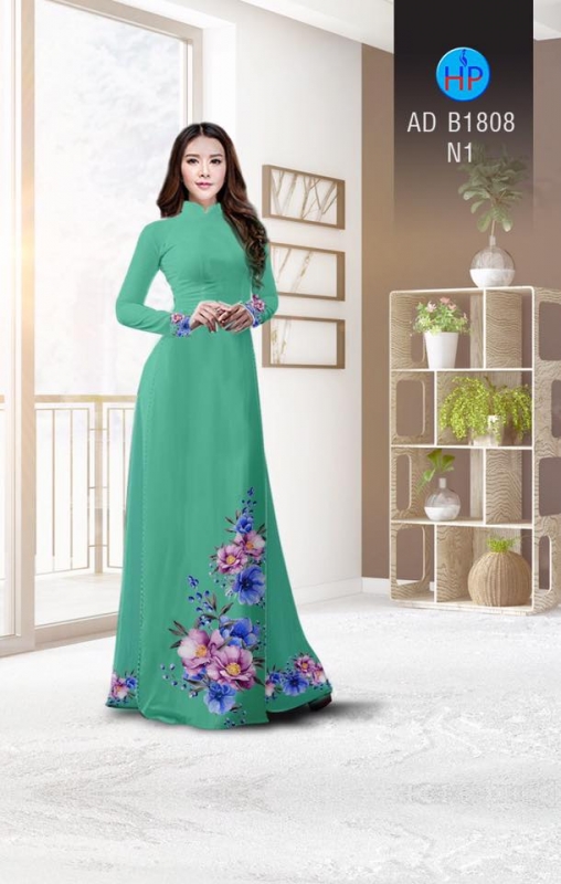 Vải áo dài hoa 3D