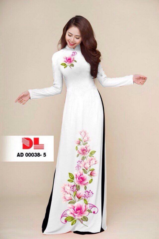 Vải áo dài hoa trên dưới Vải áo dài hoa trên dưới