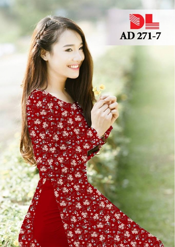 Vải áo dài hoa nhí