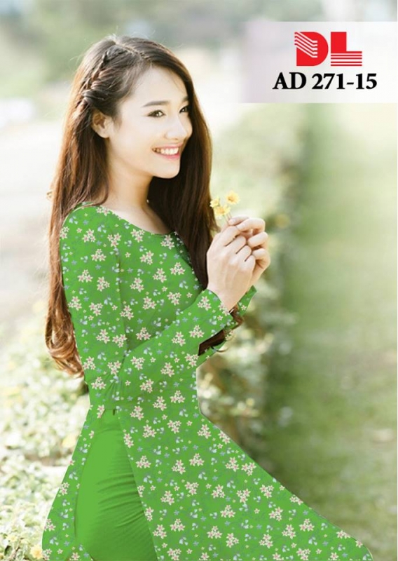 Vải áo dài hoa nhí