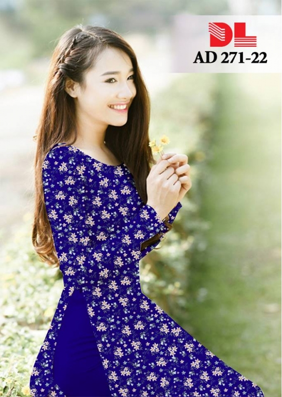 Vải áo dài hoa nhí