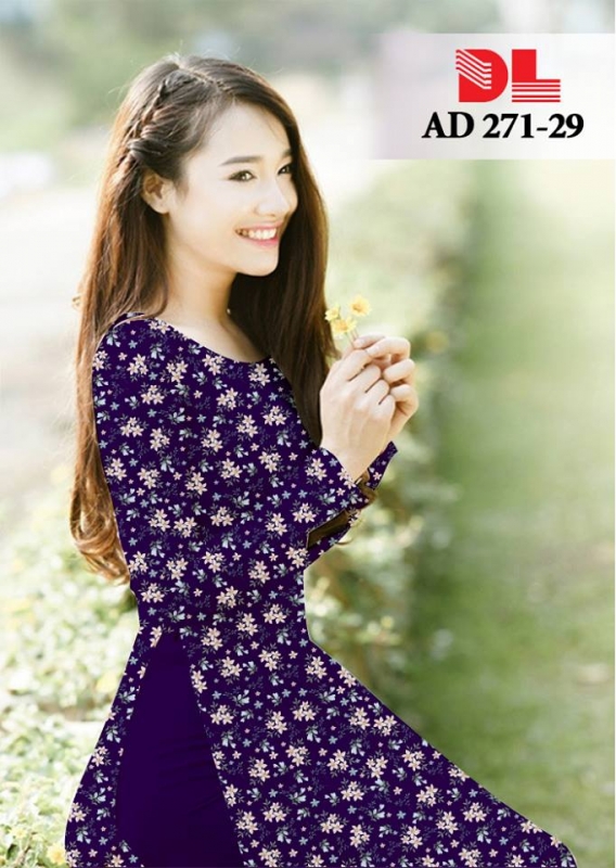 Vải áo dài hoa nhí