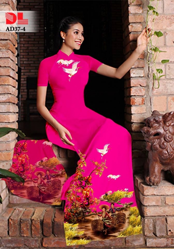 Vải áo dài phong cảnh
