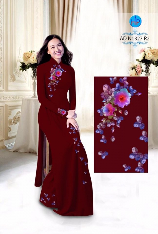 Vải áo dài hoa 3D Vải áo dài hoa 3D