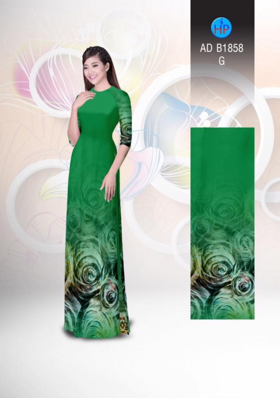 Vải áo dài hoa lập thể