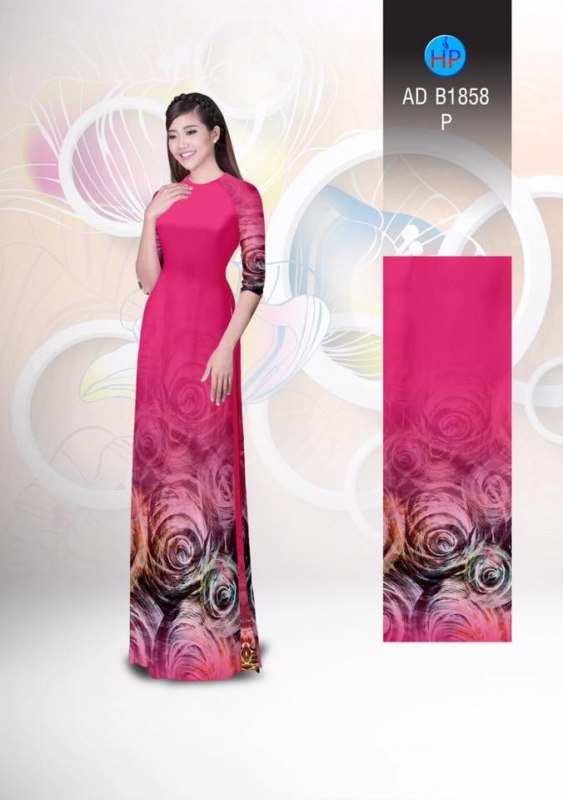 Vải áo dài hoa lập thể