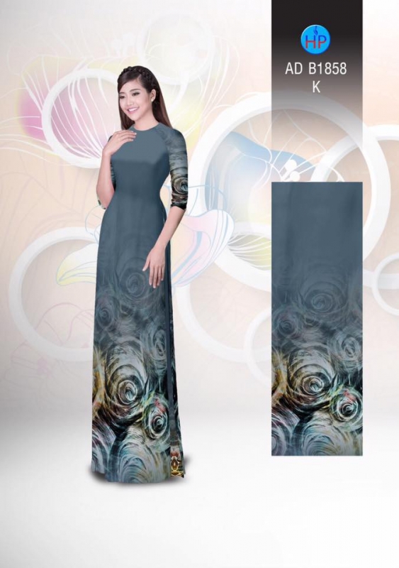 Vải áo dài hoa lập thể
