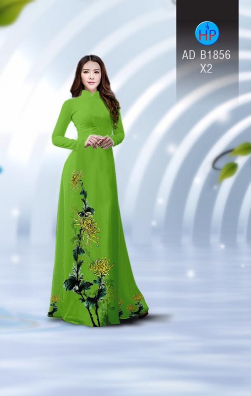 Vải áo dài hoa cúc Vải áo dài hoa cúc