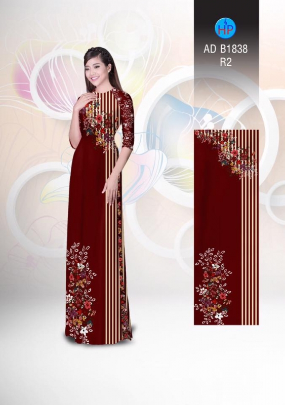 Vải áo dài hoa chạy dọc