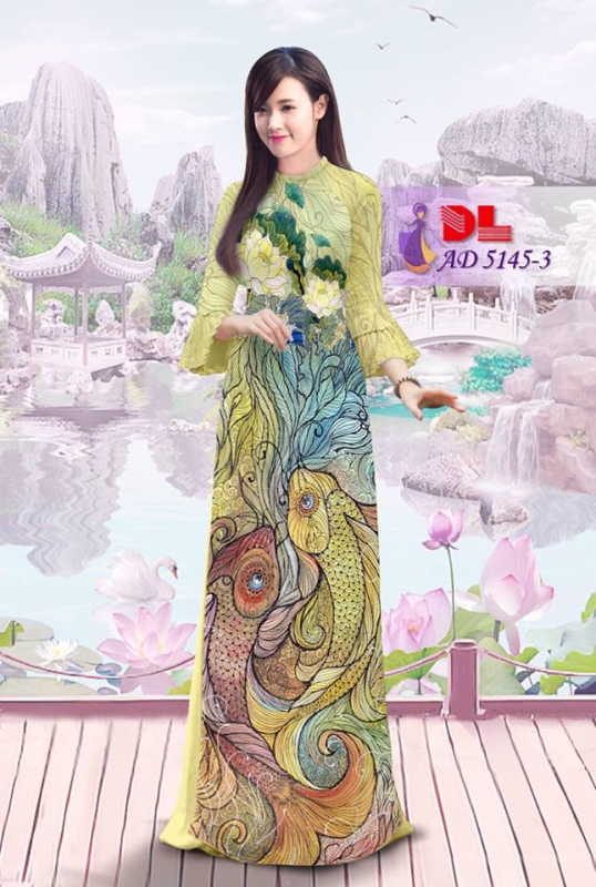 Vải áo dài hình trừu tượng