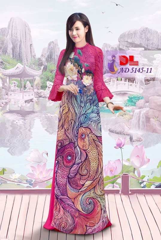 Vải áo dài hình trừu tượng