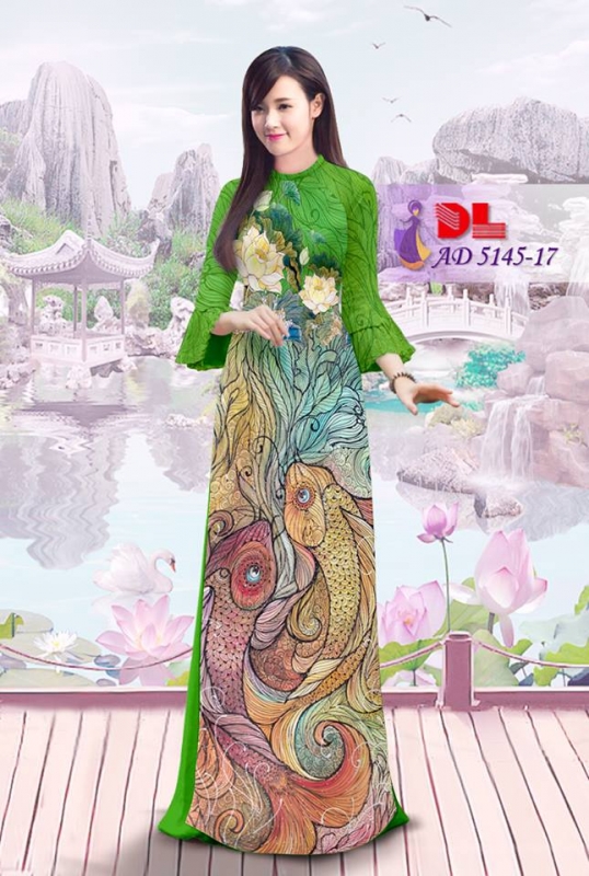 Vải áo dài hình trừu tượng