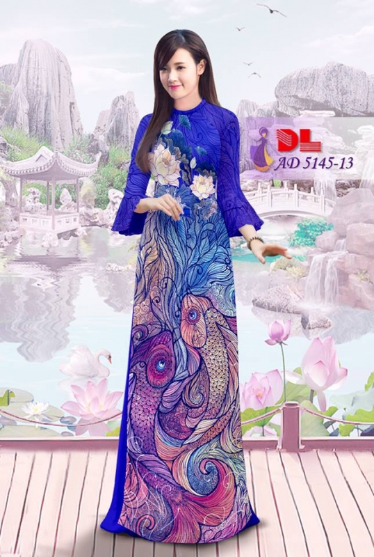 Vải áo dài hình trừu tượng