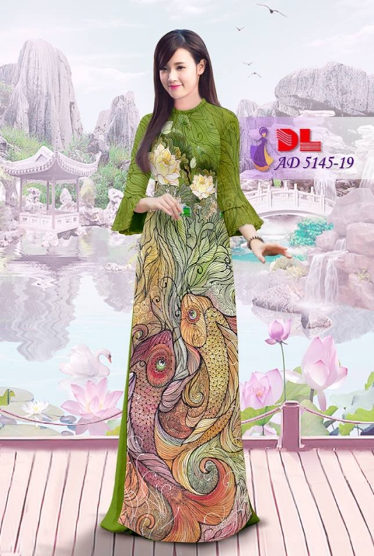 Vải áo dài hình trừu tượng