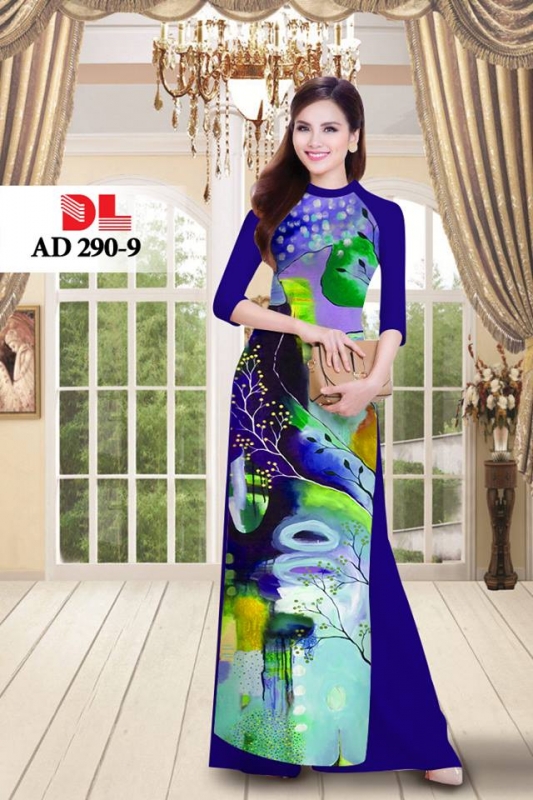 Vải áo dài hình trừ tượng