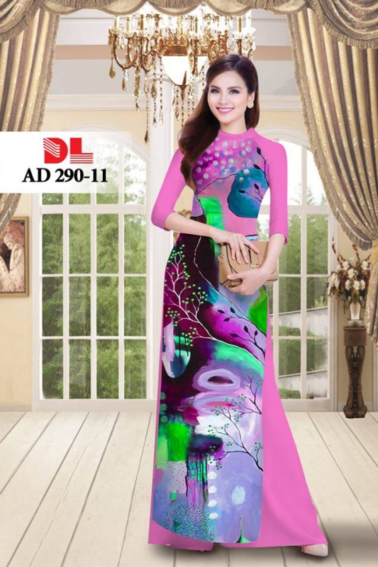 Vải áo dài hình trừ tượng