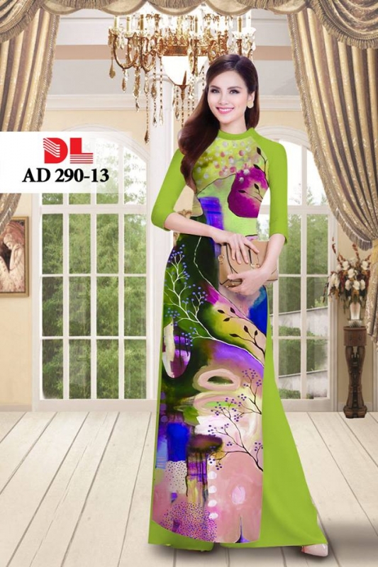 Vải áo dài hình trừ tượng