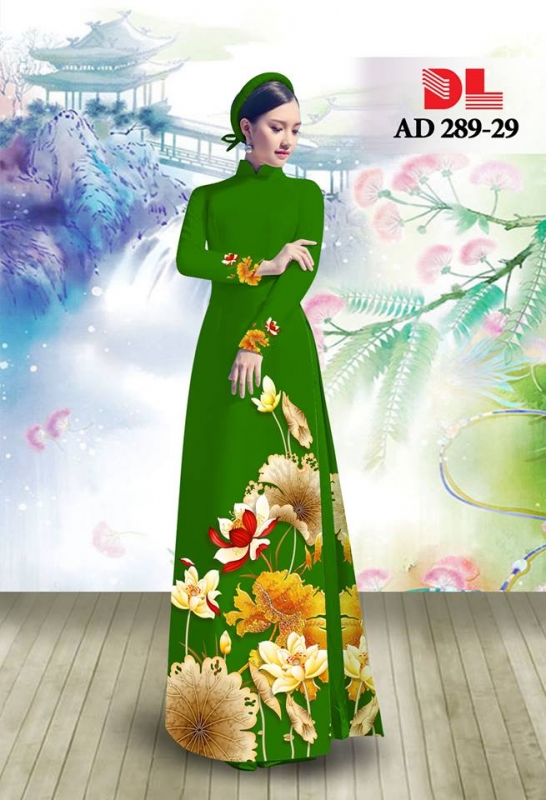 Vải áo dài hoa Sen