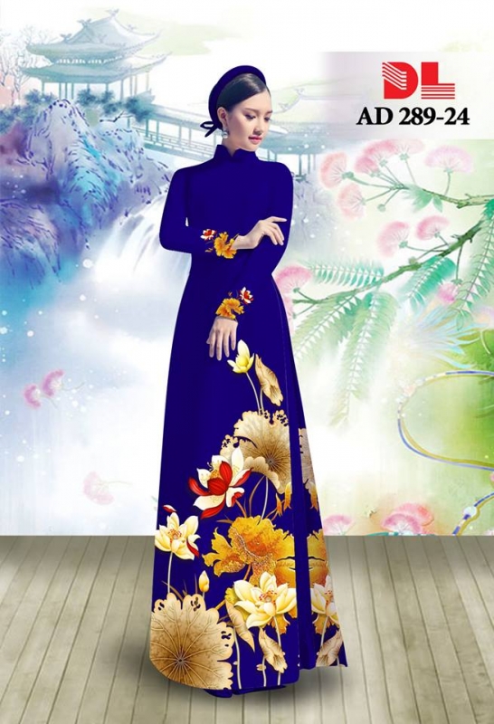 Vải áo dài hoa Sen