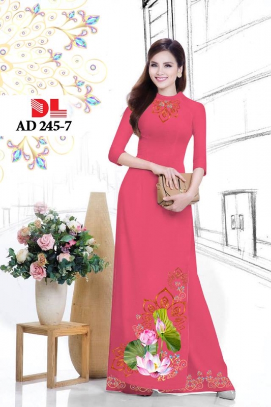 Vải áo dài hoa Sen đẹp Vải áo dài hoa Sen đẹp