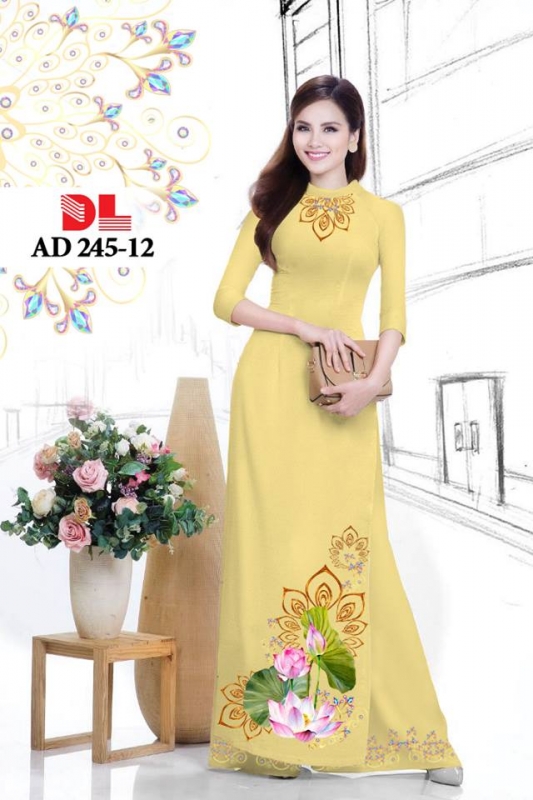 Vải áo dài hoa Sen đẹp Vải áo dài hoa Sen đẹp