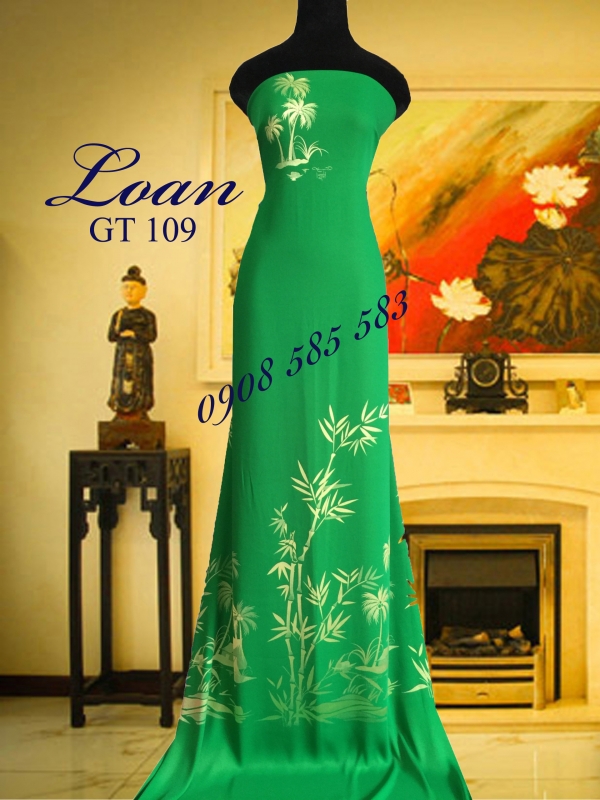Vải áo dài Gấm thêu Thái Tuấn