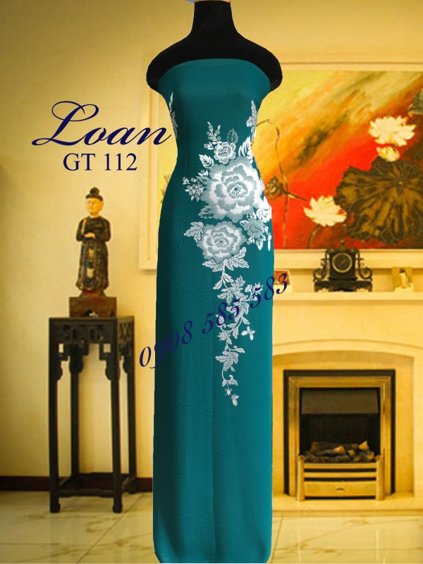 Vải áo dài Gấm thêu Thái Tuấn