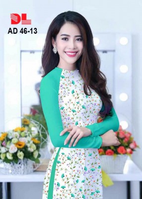 Vải áo dài hoa nhí-DT 3896