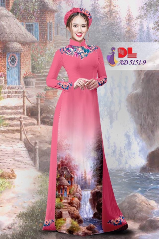 Vải áo dài phong cảnh