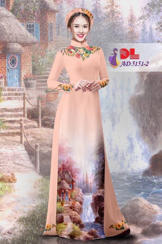 Vải áo dài phong cảnh