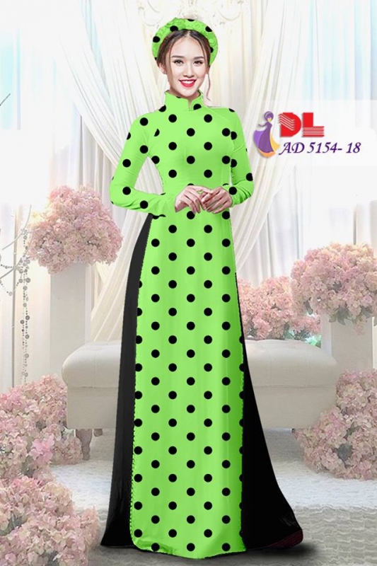 Vải áo dài chấm bi