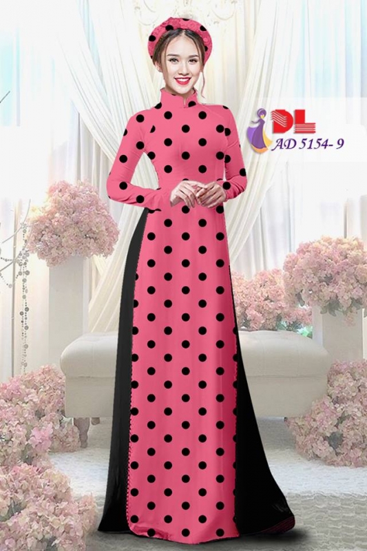 Vải áo dài chấm bi