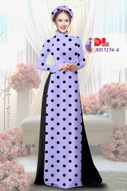 Vải áo dài chấm bi