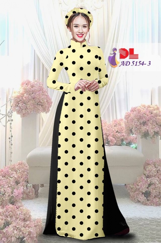 Vải áo dài chấm bi