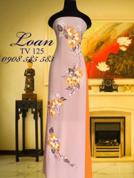 Vải áo dài vẽ đính đá