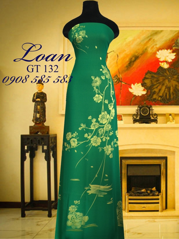 Vải áo dài Gấm thêu Thái Tuấn