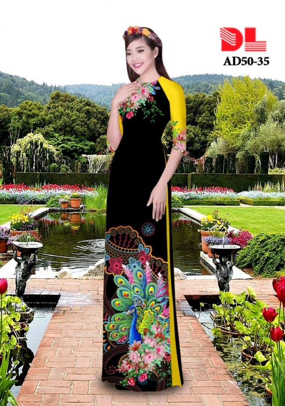 Vải áo dài chim Phượng