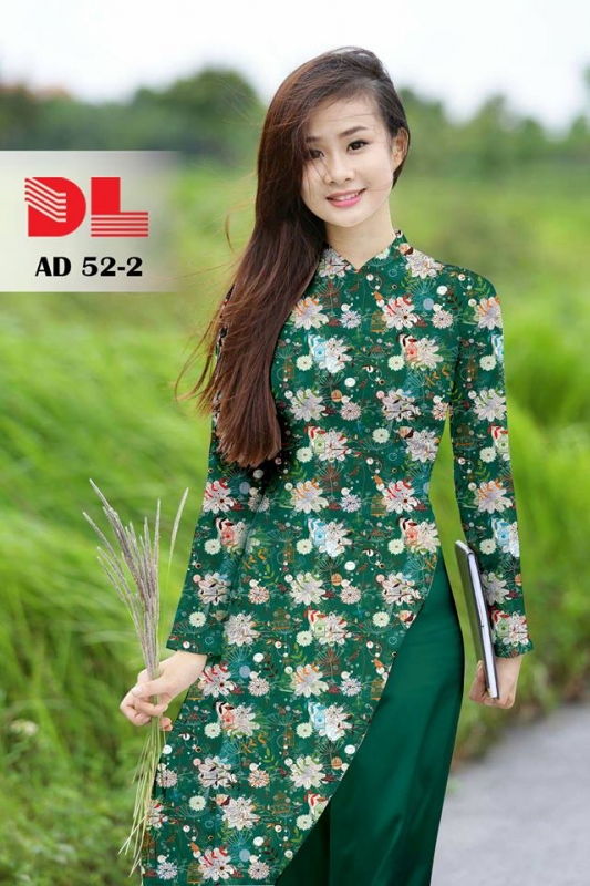Vải áo dài hoa nhí Vải áo dài hoa nhí