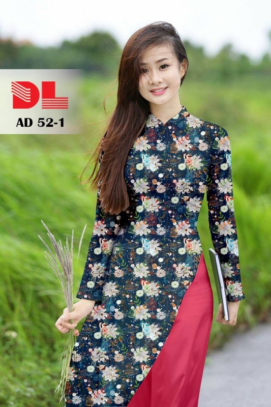 Vải áo dài hoa nhí Vải áo dài hoa nhí