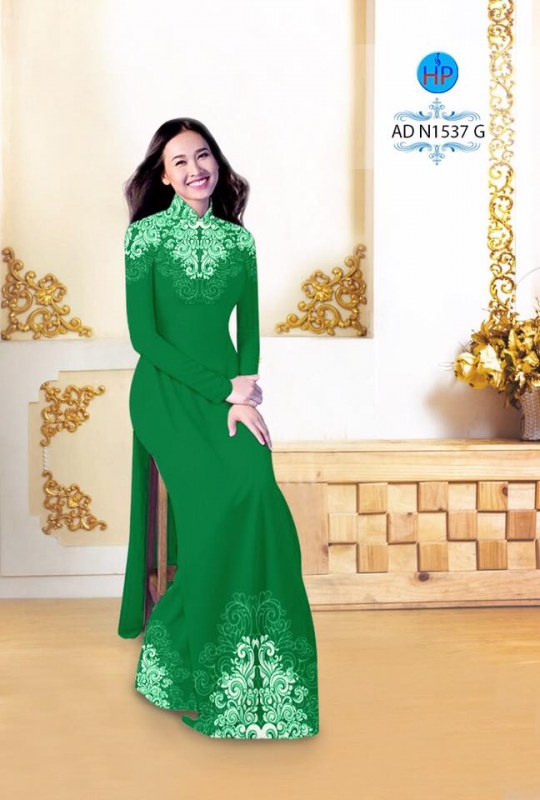Vải áo dài hoa văn trên dưới