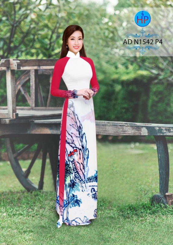 Vải áo dài tranh thủy mặc