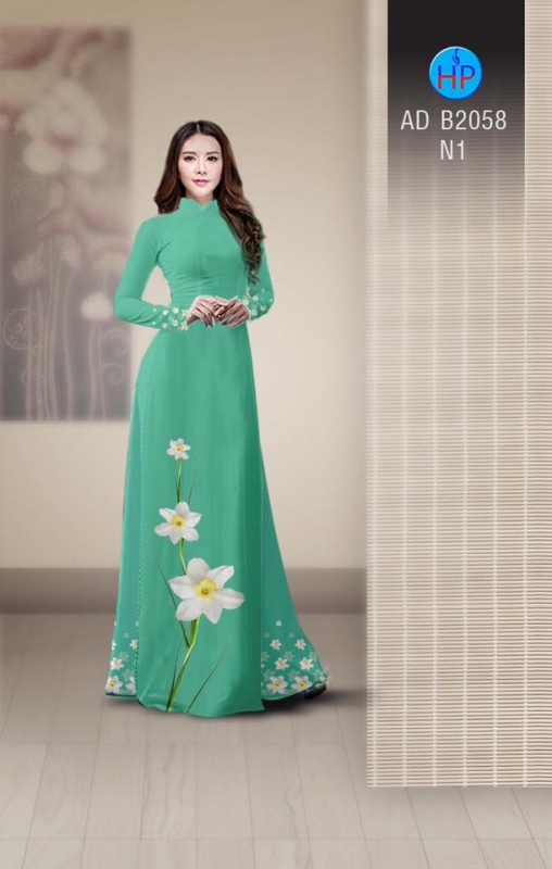 Vải áo dài hoa trắng